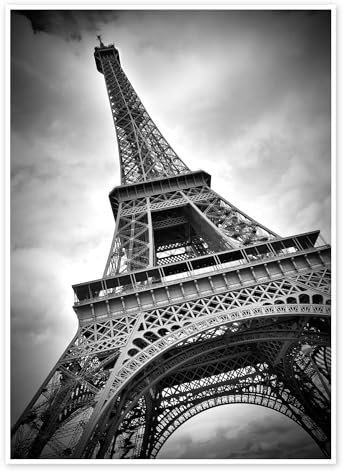 Eiffelturm PARIS III Poster von Melanie Viola 30 x 40 cm Schwarz-Weiß Wandbilder Wanddeko