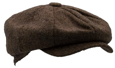 WALKER AND HAWKES - Unisex Bakerboy-Ballonmütze aus Wolle - 8-Panel-Konstruktion