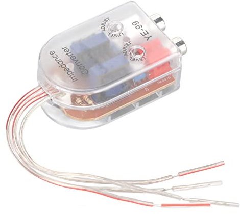 Dpofirs Convertisseur Haut vers Bas, Convertisseur Hilow Audio de Voiture pour Lecteur CD VCD DVD de Voiture Amplificateur de Caisson de Basses Amplificateur Lecteur CD Adaptateur Haut vers Bas