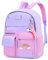 FANDARE Ultraleggero Zainetti per bambini Cartelle per la scuola Zaino Scuola Ragazze Zainetto Casual per 4-9 Grado Studenti Scuola Viaggi Attività all'aperto Daypacks Impermeabile Nylon Rosa Viola, L