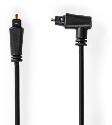 NEDIS Optisches Audiokabel | Toslink Stecker | Toslink Stecker | Drehbar | 1.00 m | Rund | PVC | Schwarz | Umschlag