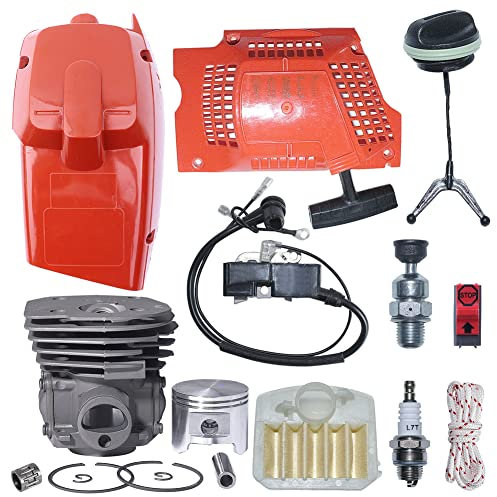 Gubeter Kit de Filtro de Aire de Cubierta de Motor de pistón de Cilindro de 45 mm, Motosierra para Husqvarna 346Xp 350 351 353, 503 91 05-01