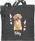 Baumwolltasche - Hunde - Golden Retriever - Hundebesitzern Geschenk - Unisize - Dunkelgrau - tasche hund hundebesitzer einkaufstasche geschenke für hundefans hundemotiv jutebeutel personalisierte