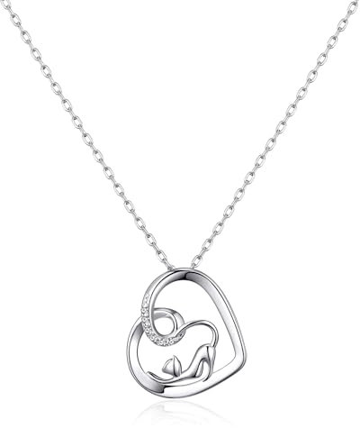 Philip Jones Cat Necklace Created with Zircondia® Crystals
