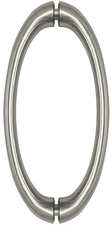 CKB Duschgriff für Glasdusche, 145 mm Lochabstand Duschkabinen-Griffe, passend für 5-8 mm Glas, 1 Paar, Gebürsteter Nickel