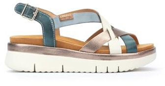 Pikolinos Sandalias cuña en Cuero Palma para Señora Color River