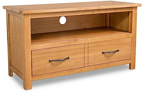 ZQQLVOO Armoire de rangement pour salon, centre de divertissement, meuble TV, 90 x 35 x 48 cm, chêne massif, convient pour le salon, la chambre à coucher