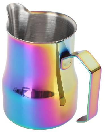 Jarra de Leche, Jarra para Espumar Leche de Acero Inoxidable de 12 Onzas, 450 Ml, Diseño de Pico de águila, Taza Vaporera para Espumar de Leche, Taza de Jarra de Material Seguro