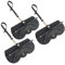 Ldirect 3 Stück Weich Leder Sonnenbrillen Taschen, Tragbare Brillenetuis Schlanke Brillenetuis Halter Sonnenbrillen Etui (Schwarz Schwarz Schwarz)