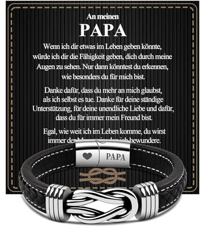 VGWON Vatertagsgeschenk, Armband Herren, Geschenke für Männer, Männergeschenke, Papa Geschenk, Geburtstagsgeschenk für Männer Ihn Papa Ehemann Vater 383