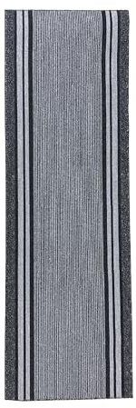 Tadi & Imperio1979 Langer Teppich für Flur, Küche, Eingangsbereich, rutschfest, grau, waschbar in Waschmaschine und Handwäsche.