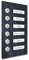 Graviers Design Campanello multi familiare con Pulsante LED Targhetta 6 nomi - V2A acciaio inox 140x255 mm Verniciatura a polvere RAL 7016 - incasso selezionabile esterno porta d'ingresso