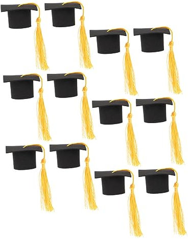 HOMOCONO 12stücke Abschlusskappen Für Kuchen Dekorationen Für Graduation Partys Wiederverwendbar Tischdeko Für Feierliche Anlässe