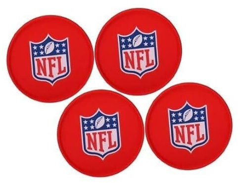 American Football 4er Set Untersetzer - Kunststoff 9 cm Durchmesser
