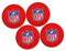 American Football 4er Set Untersetzer - Kunststoff 9 cm Durchmesser