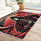 Samurai Deko - Teppich Wohnzimmer Schlafzimmer Japanisches Motiv, Großer Teppich Asiatischer Stil Chinesischer Drache, Weich Kurzflor & Waschbar & rutschfest Wohnzimmerteppich 140x200 cm