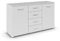 Rauch Möbel Pure by Aditio Kombikommode, Kommode, Sideboard, Schubkastenkommode, 2-türig, 4 Schubkästen, Soft-Close, Farbe Seidengrau, 140x81x42cm