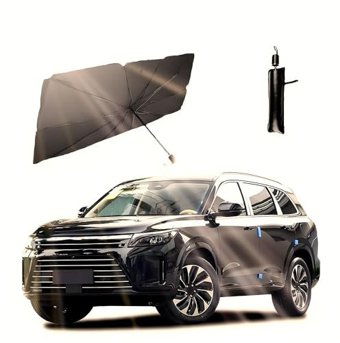 Sonnenschutz Auto Frontscheibe für Toyota Wigo, Sonnenschutz Auto Frontscheibenabdeckung Sonnenblende Vorne Faltbar Autozubehör,Large