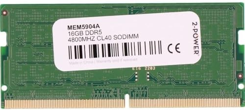 2-Power MEM5904A - DDR5 (SO-DIMM) - 16 GB: 1 x 16 GB - 288-PIN - 4800 MHz / PC5-38400 - CL40
