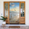 Fengshui-Vorhang, Motiv: Strand mit Seevögeln, für Tür, Privatsphäre, Verdunkelungsvorhang, Tapisserie, Stoff, Tür-/Fenstervorhang für Schlafzimmer, Küche, Dekoration, Tür-Verdunkelungsvorhang, 90 x
