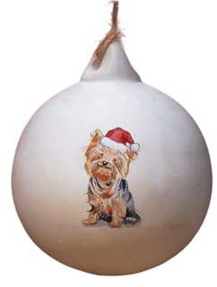Image Industry Yorkshire Terrier Keramikkugel – Baumschmuck – Weihnachtsdekoration, Hundegeschenk – Hundeliebhaber