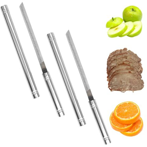 NEERIX Lot de 2 Couteaux à Fruits Portables Multi-Usages Avec Fourreau - Multifonction Pour l'Extérieur Avec Étui - Bâton de Couteau Portable