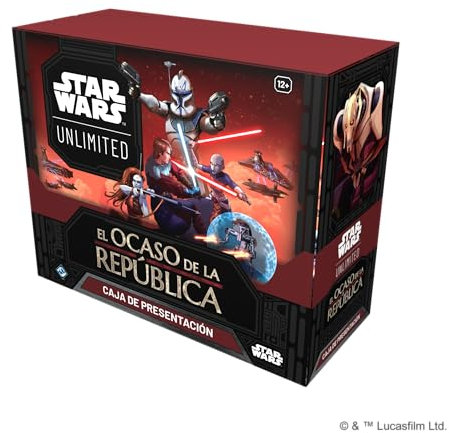 Fantasy Flight Games | Star Wars Unlimited: El Ocaso de la República Caja de Presentación | Juego de Cartas Coleccionables | A Partir de 12 Años | para 2 Jugadores | 30 Minutos por Partida | Español