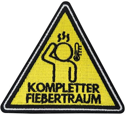 Finally Home Patch zum Aufbügeln - Kompletter Fiebertraum | Spruch Patches, Lustige Aufbügler, Witzige Flicken, Karneval Aufnäher, Bügelpatch Sprüche
