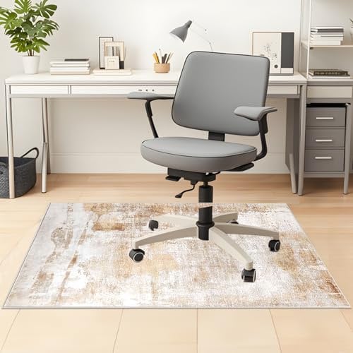 Office Chair Mat 120 x 150 cm, Floor Protector for Office Chair, Anti-Slip Desk Chair Mats, Computer Rolling Chairs Mat Hard Floor for Home and Office, Machine Washable