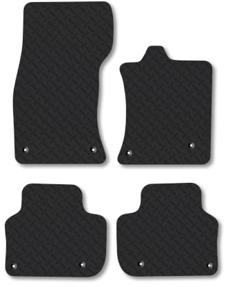 Jaguar XF (2015-2024) 5mm Rubber Car Mats | Heavy Duty Rubber Tailored Fit Floor Mats Full Coverage Durable Waterproof Accessories Easy Clean Anti Slip Made in the UK