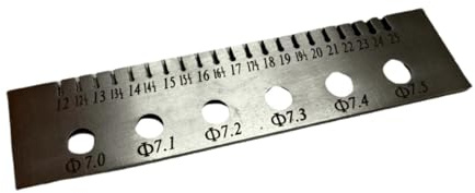 HuadaXtai Règle de Jauge de Fil Piano pour Mesurer L'épaisseur de La Chaîne, Rectangle