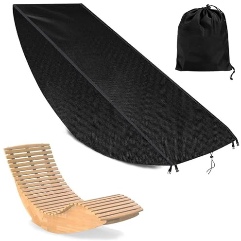 Abdeckung für Saunaliege,Sonnenliege Hüllen,Gilt Für Liegestuhl,Gartenliege Holz,420d-Oxford-Gewebe,Gartenliege-Schutzhülle,Wasserdicht,Winddicht,Uv-Beständig,155 * 65 * 95cm