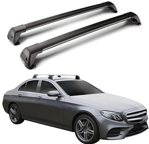 JUNYEW 2 Stück Aluminium Dachträger Relingträger für Benz E Class (W212) 4dr Sedan 2009-2016,Dachgepäckträger-Alu Relingträger,für Fahrradträger,Dachboxen Oder Als Skihalter,B