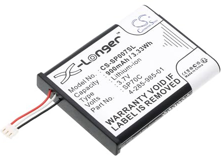 TCTK Akku 900mAh Kompatibel mit [Sony] PSP E1000, PSP E1002, E1004, E1008, Pulse Wireless Headset 7.1 Ersetzt 4-285-985-01, SP70C