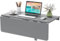 COSTWAY Table Pliante Murale, Petit Bureau Flottant Rabattable, Bureau D'Ordinateur Pliant en Bois de Pin Double Plateaux, pour Salle à Manger, Étude, Cuisine, 80 x 60 x 43 cm (Gris)