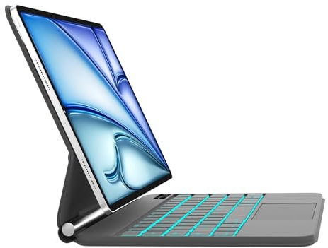 SENGBIRCH Teclado para iPad Air 11 (M2,2024/M3,2025), Funda Teclado para iPad Pro 11 Pulgadas (4/3/2/1) & Air 5th/4th Gen., Español Ñ Diseño, Ultrafino & Ultraligero Desmontable Magic Keyboard, Negro