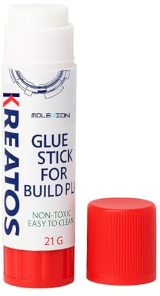 Molevion Kreatos Glue Stick for Build Plate 21 g | PVP, Non-Toxic 3D Printer Bed Adhesive for PLA/ABS/PETG/TPU – Strong First-Layer Hold & Easy Water Clean-Up