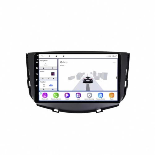 GPS Navi Navigationsgerät 2 Din für Lifan X60 2011-2016 mit Bluetooth Fm Radio, Mirror Link, USB, Aux, Bluetooth Unterstützt Tpms Lenkradsteuerung, 4 Kern 1G+32G