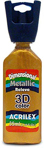 Acrilex Tridimensional Metalica Oro Viejo 35 ml