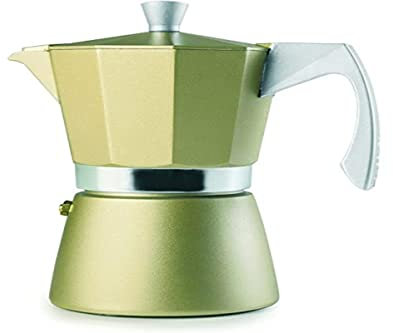 IBILI - Cafetera express Evva Golden, 12 tazas, 600 ml, Aluminio fundido, Apto para inducción