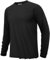 KEFITEVD Männer Langarmshirt UV Schutz Shirt Sommer Outdoor Sport Fitnessshirt Federball Tennis Trainingsshirt Quick Dry Bewegungsfrei Basic Shirt Schwarz XL