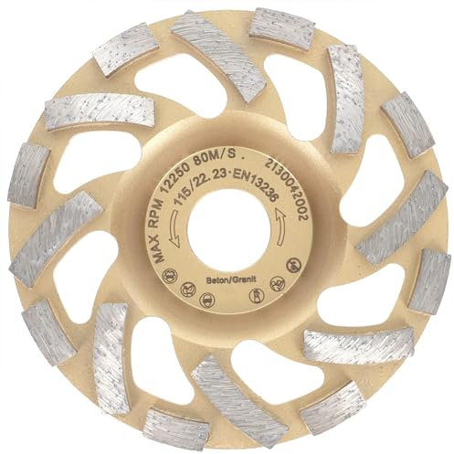 PRODIAMANT muela de copa de diamante 115 mm x 22,2 mm Turbo ST81 muela de diamante hormigón piedra natural calidad profesional