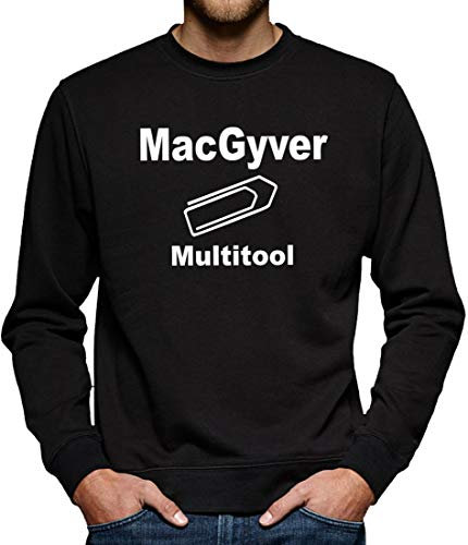 MacGyvers Multitool Sweatshirt Pullover Herren 4XL Schwarz