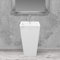 GT-LUX Lavabo lavandino lavello a colonna da appoggio a terra in ceramica bianca quadrato | rotondo ovale (Quadrato - YH401)