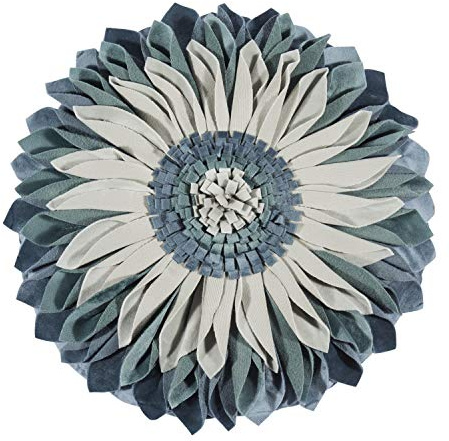 PAD - Sunflower - Kissenhülle - Polyester - Aqua - D 35 - Lieferung erfogt OHNE Füllung!