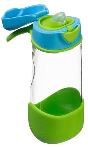 b.Box Sport Spout Drink & Water Bottle | Easy Grip Bottle and Leakproof Lid | Cool Modern Child Friendly Design, Tilt and Sip | 450ml/15