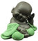 Handgeschnitzte Statue Aus Keramik Maitreya Figur Mit Ehrlichem Lächeln in Lichtgrün Für Teezeremonie Und Feng Shui Deko
