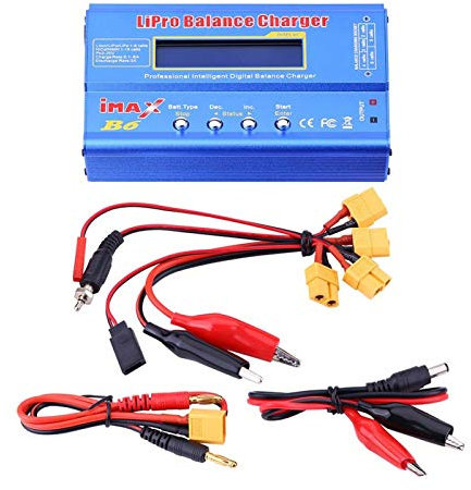Chargeur de Batterie Lipo Chargeur équilibré Accessoires de Mise à Niveau de la télécommande avec câbles pour diverses Batteries au Lithium(XT60 Plug), Modèle De Déformation