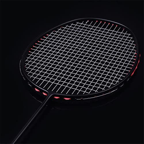 XJST Carbon Fiber Composite 2-Player Badmintonschläger, Badminton-Set Inklusive 3 Nylon Badminton Birdies / 2 Badminton-Tasche, 2 Griffe, Für Anfänger Und Fortgeschrittene Spieler,Grau