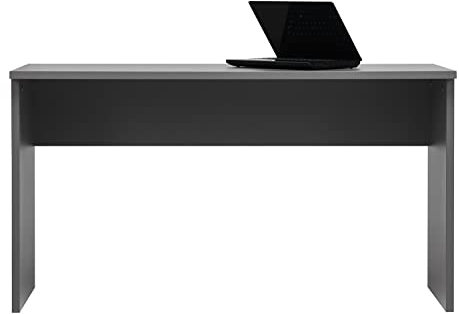 Furniture24 Schreibtisch 138 cm Zonda Z05 Arbeitstisch Grau matt